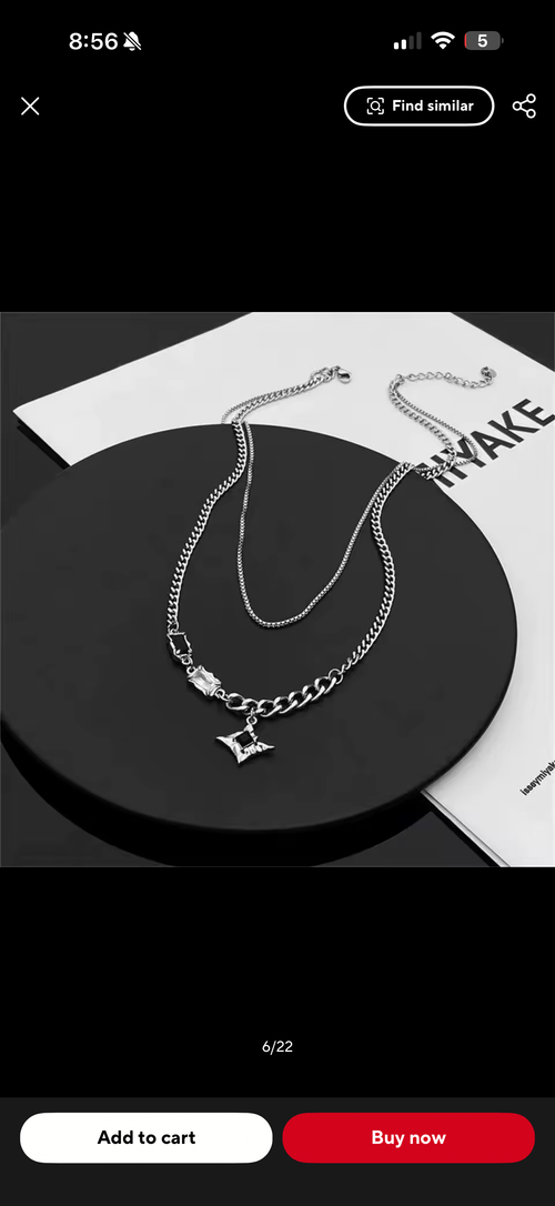 DOUBLE LAYER STAR NECKLACE (SILVER)