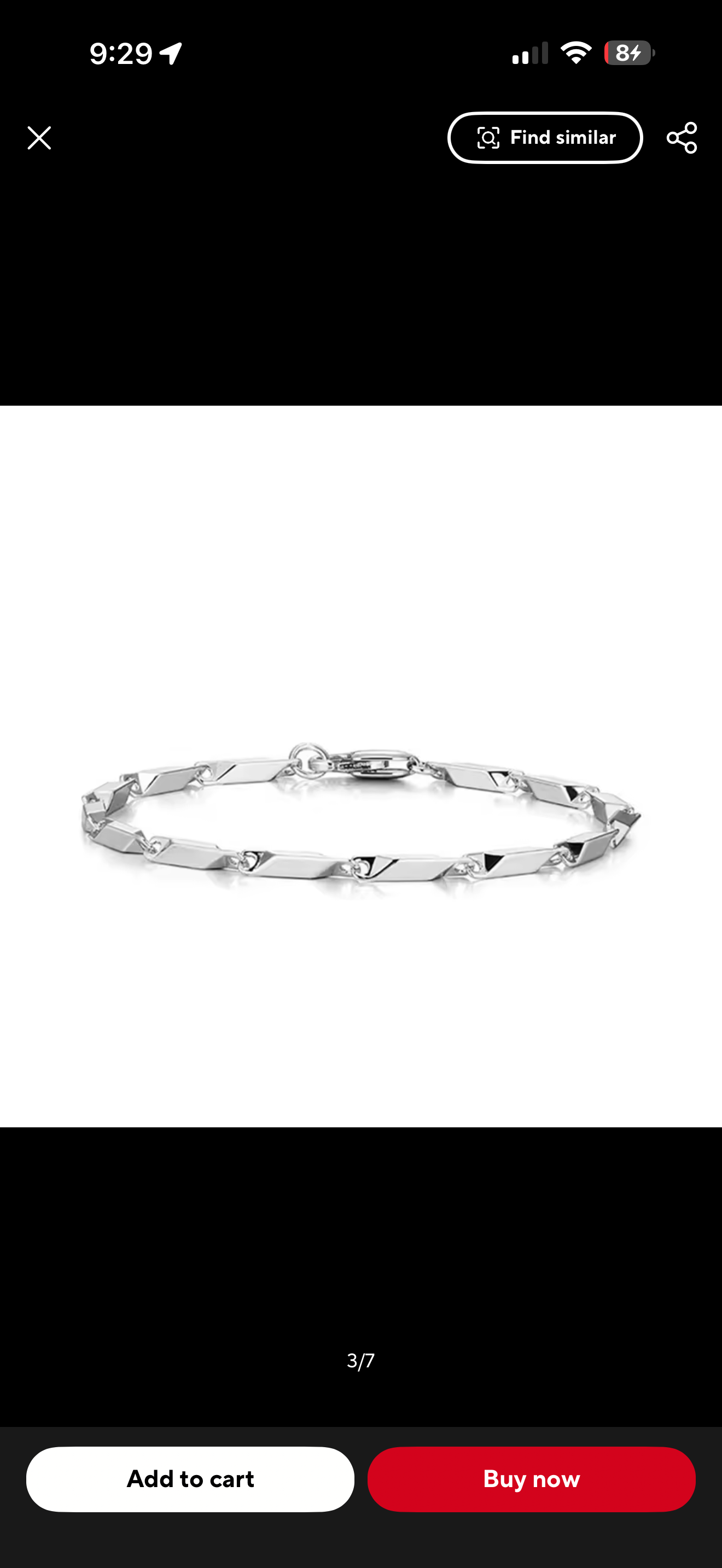 MELON SEED CHAIN BRACELET (SILVER) 3MM