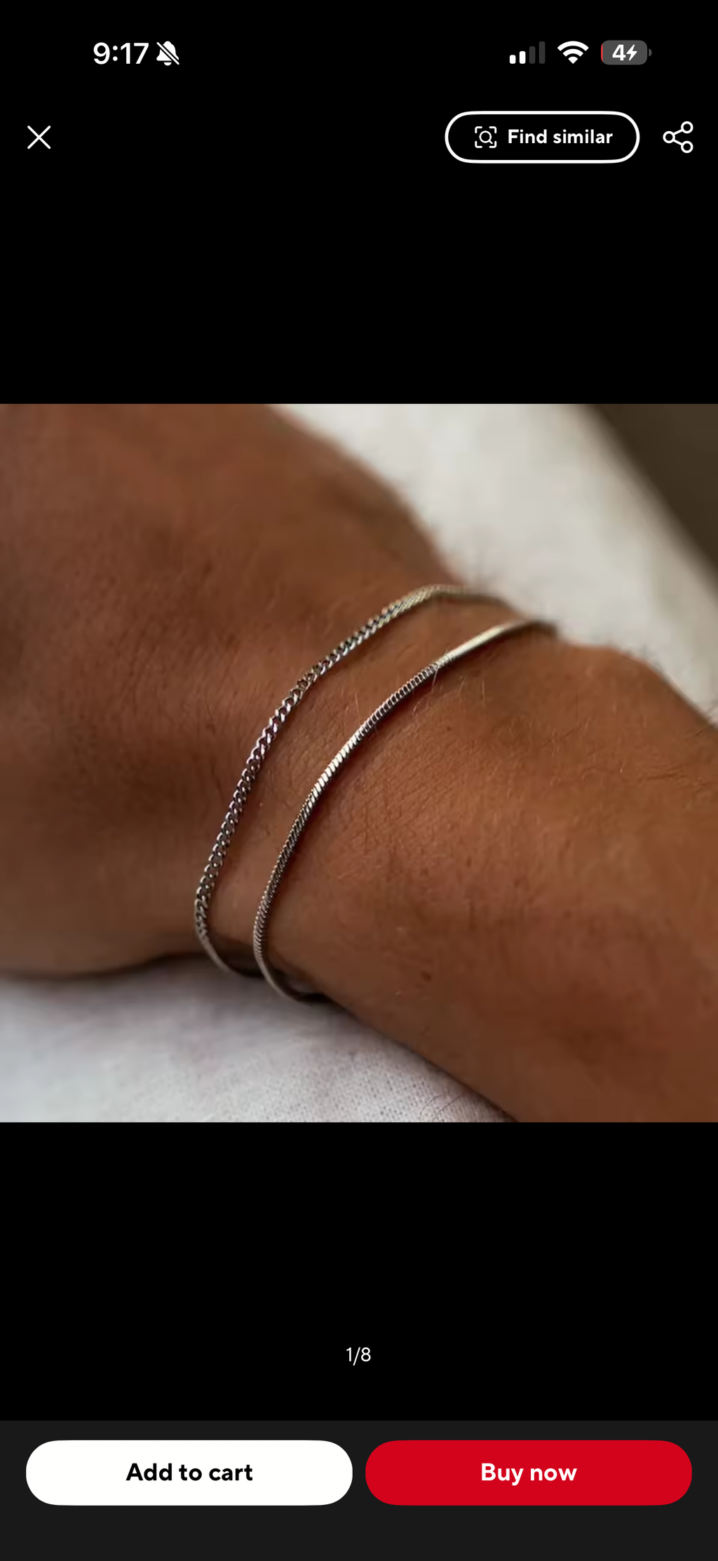 SNAKE CHAIN BRACELET SET (SILVER)