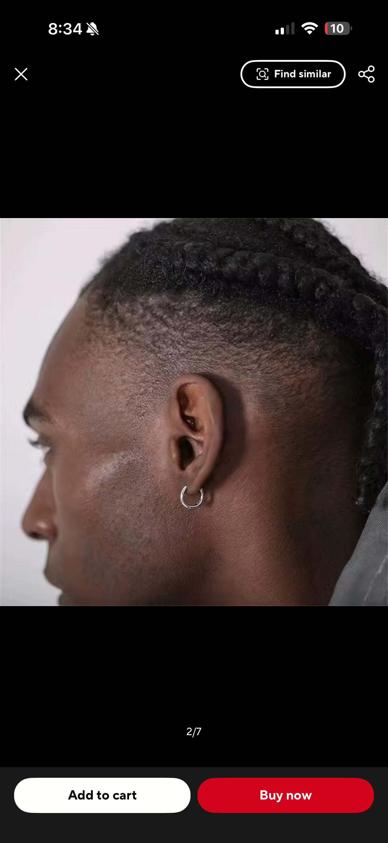 HOOP STUD EARRINGS (SILVER)