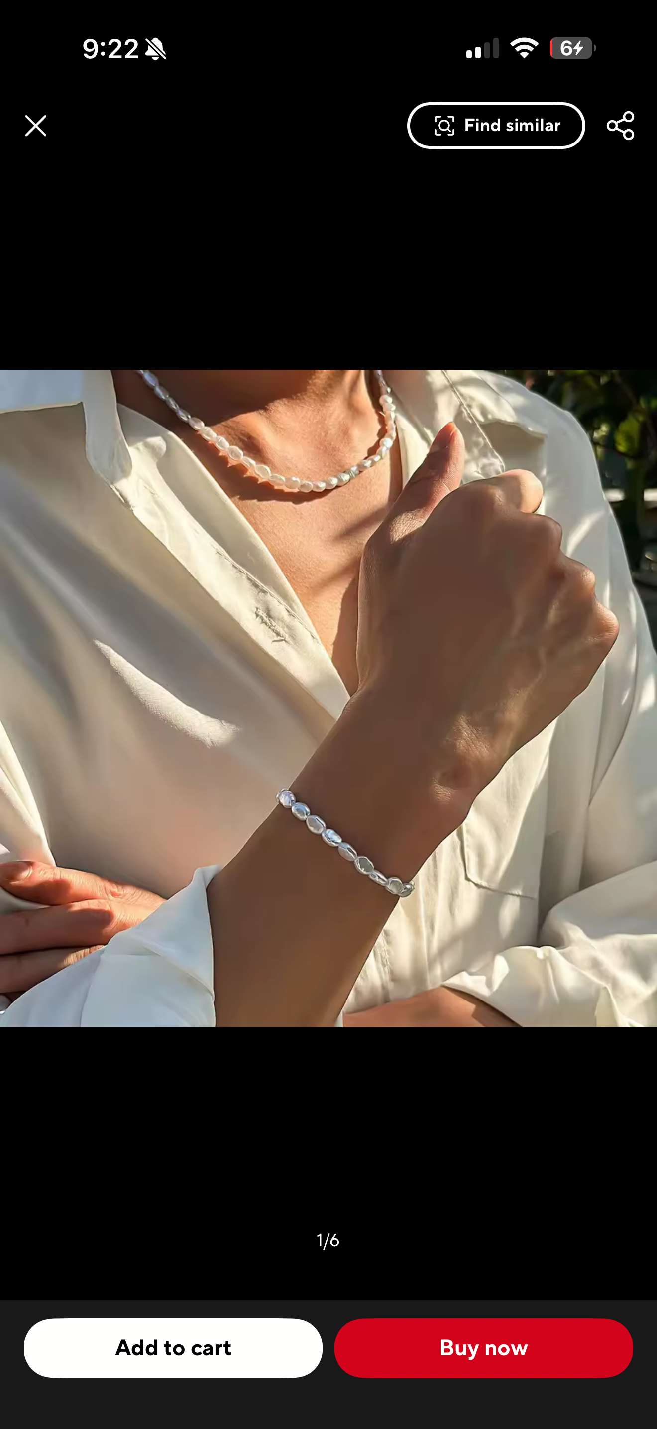 BAROQUE PEARL BRACELET (SILVER)