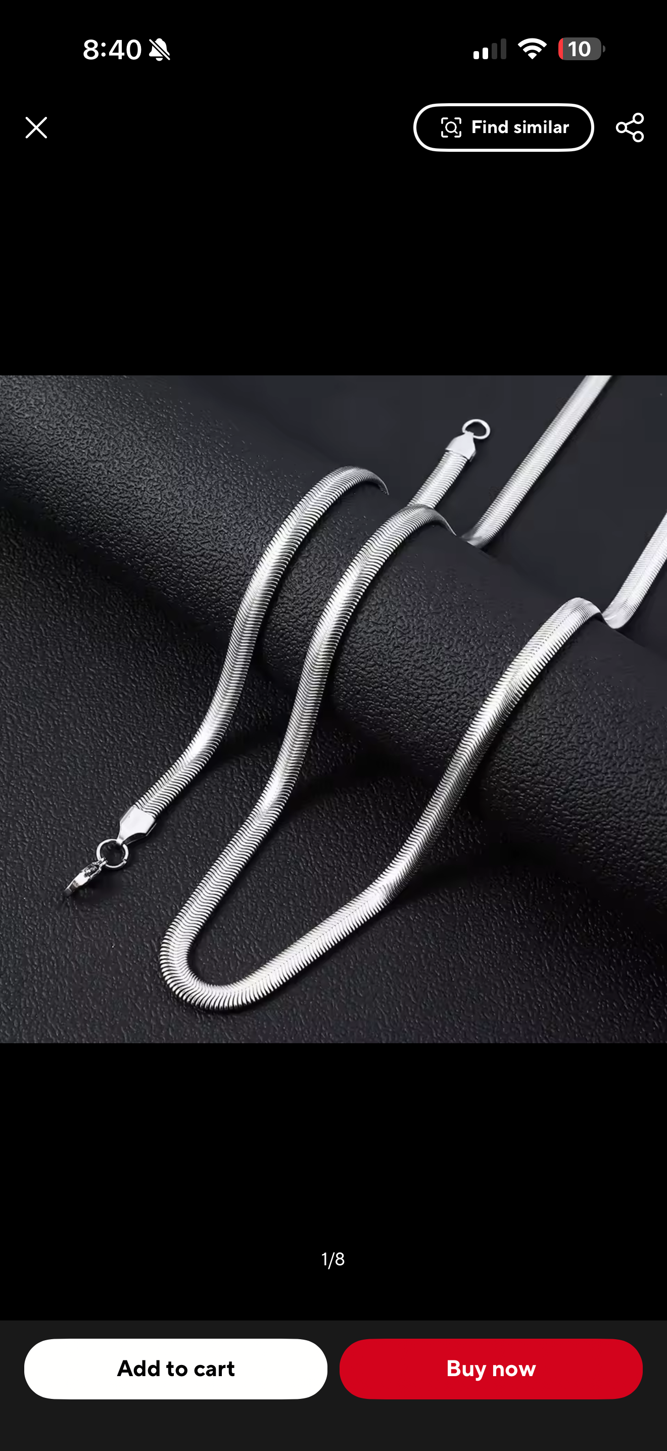 FLAT SNAKE (SILVER) 4MM