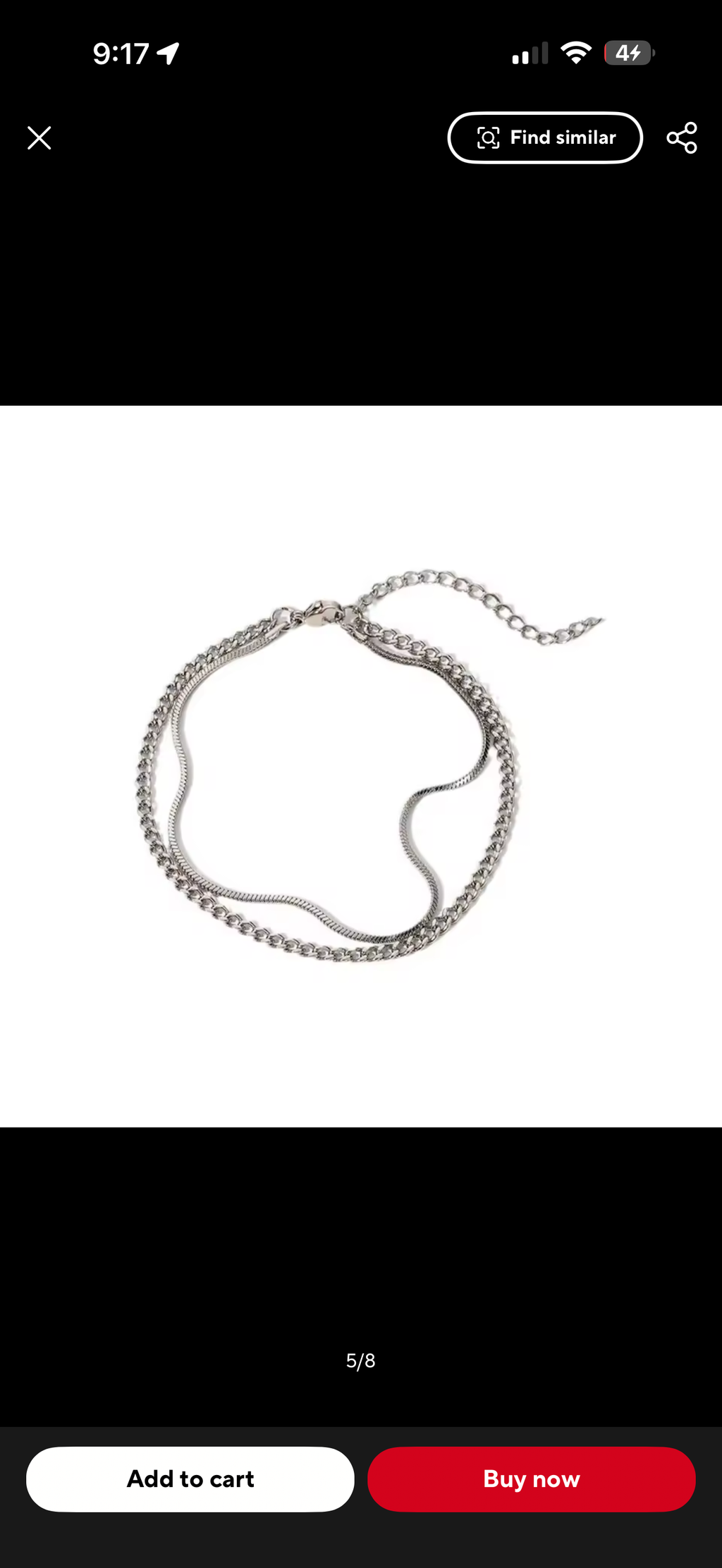 SNAKE CHAIN BRACELET SET (SILVER)