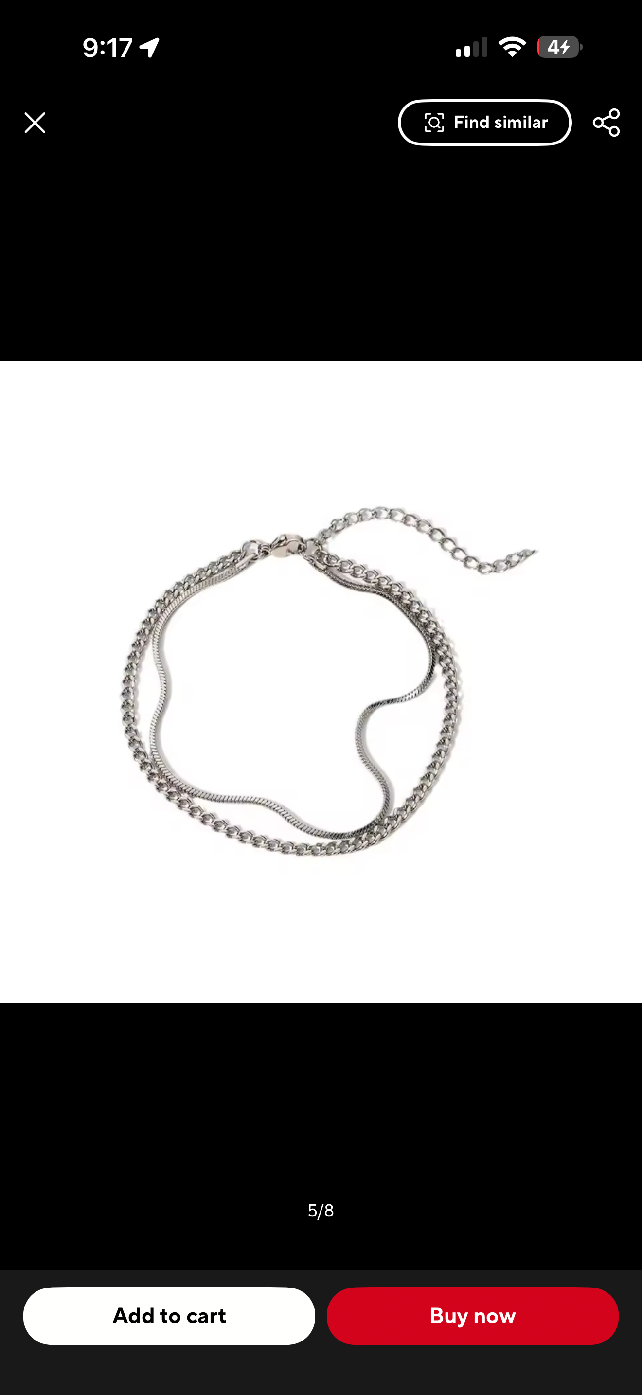 SNAKE CHAIN BRACELET SET (SILVER)