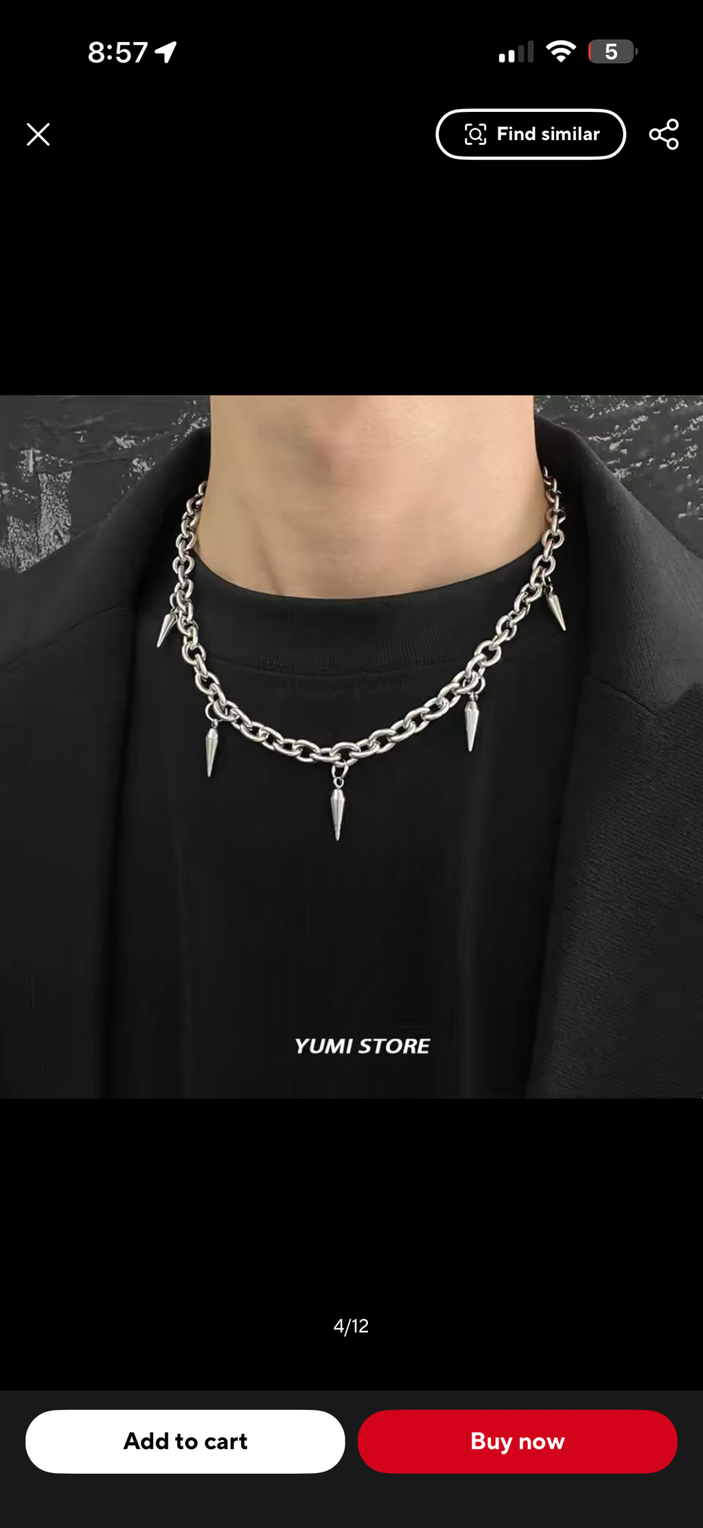 RIVET CONE NECKLACE (SILVER)