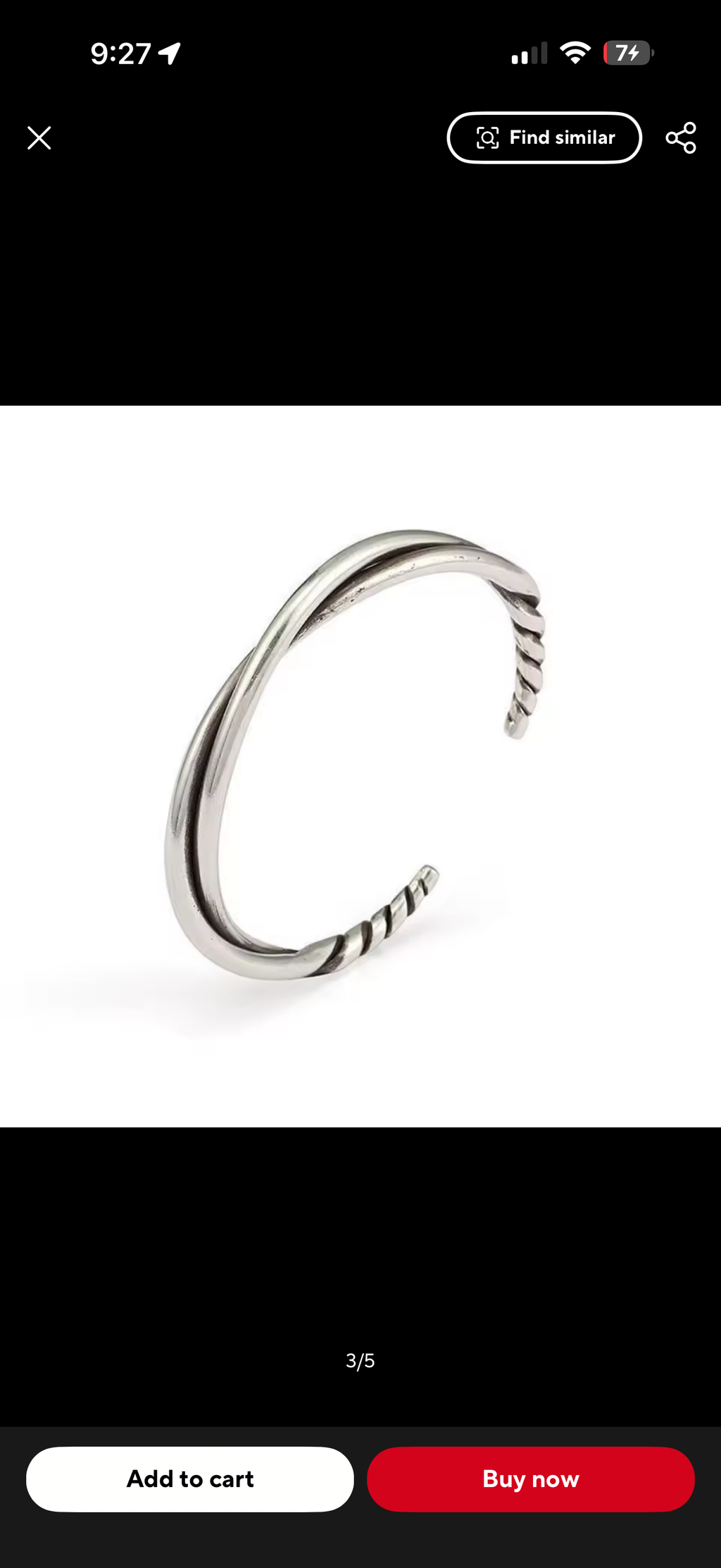 TWIST CUFF BRACELET (SILVER)