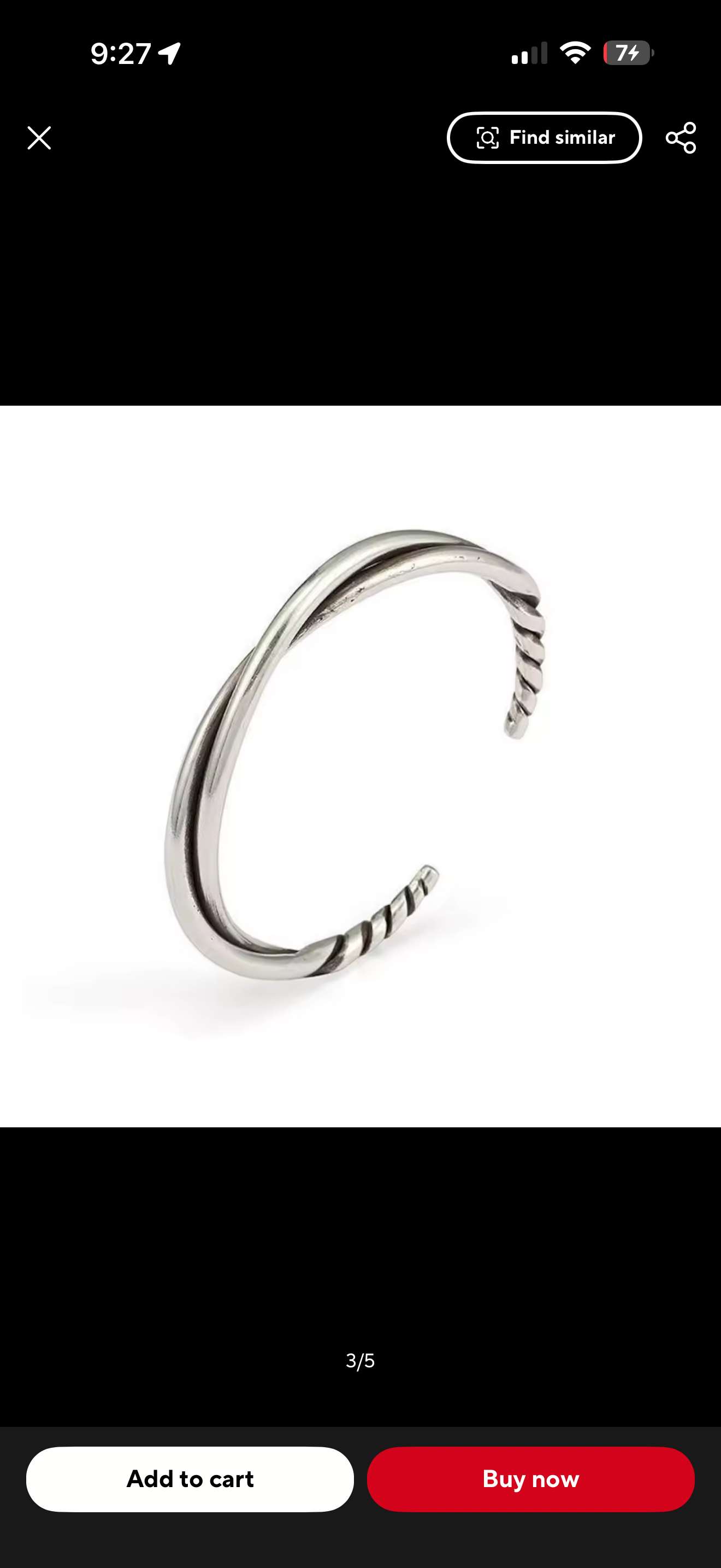 TWIST CUFF BRACELET (SILVER)