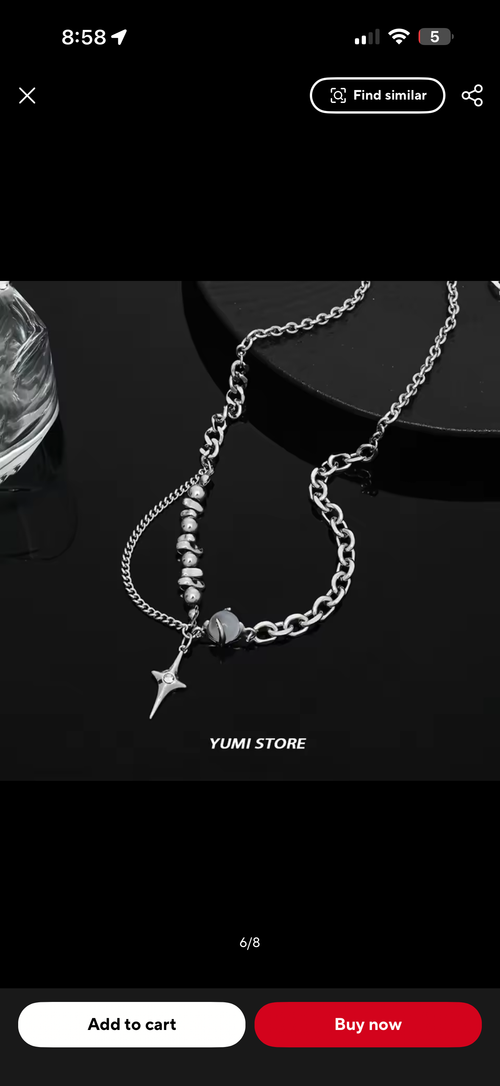 CROSS STAR NECKLACE (SILVER)