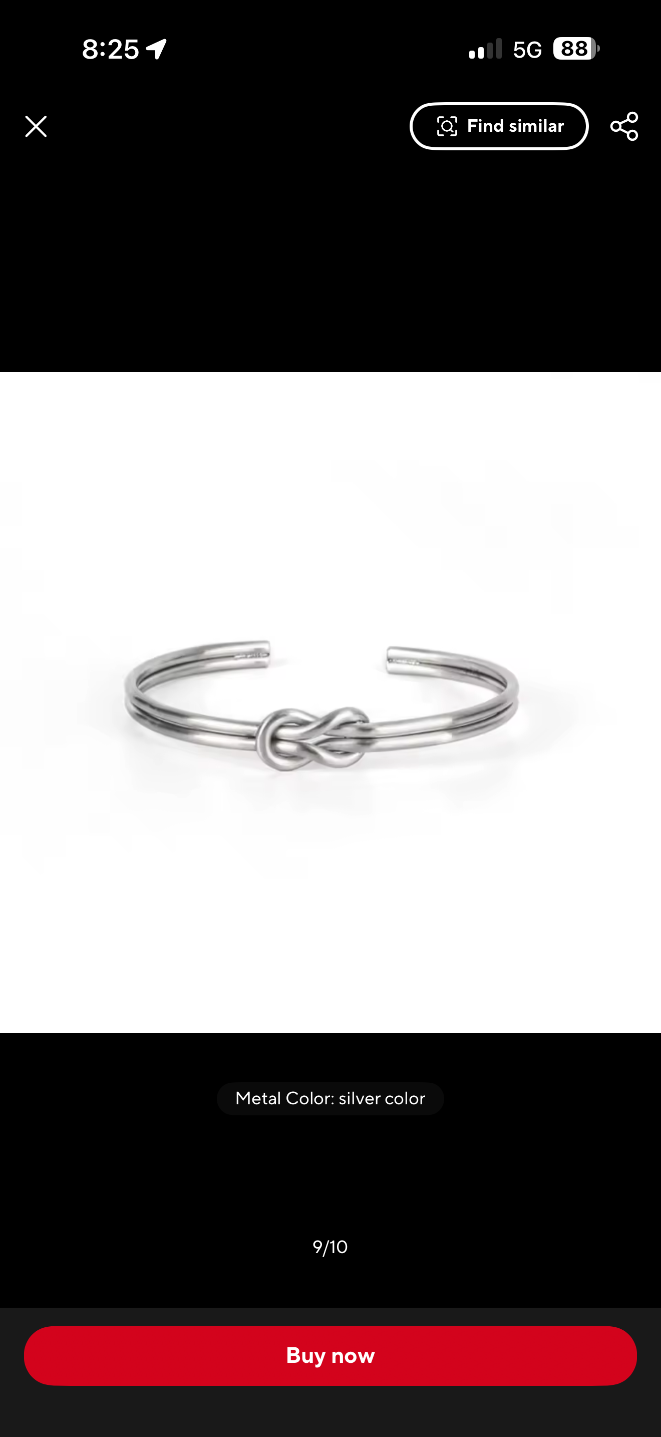 KNOT CUFF BRACELET (SILVER)