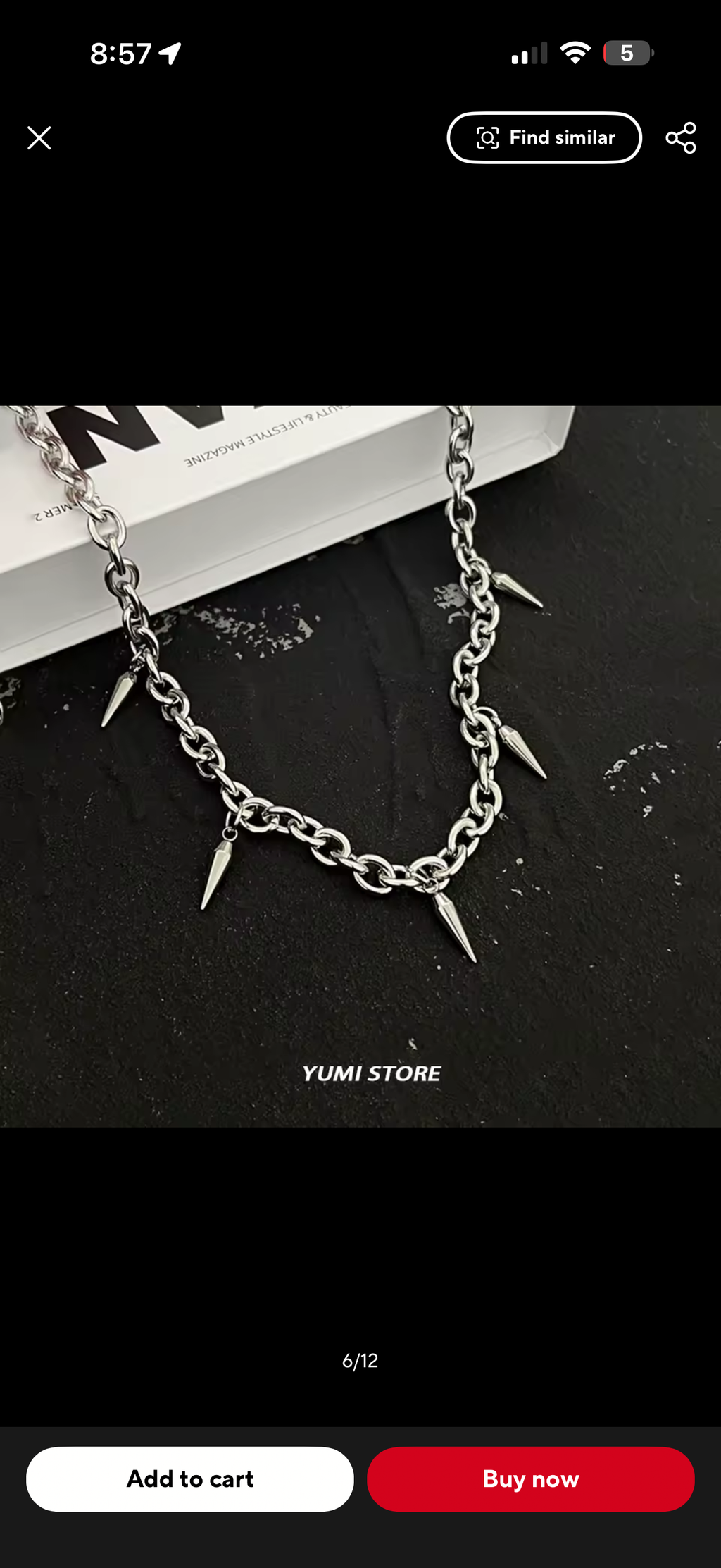 RIVET CONE NECKLACE (SILVER)