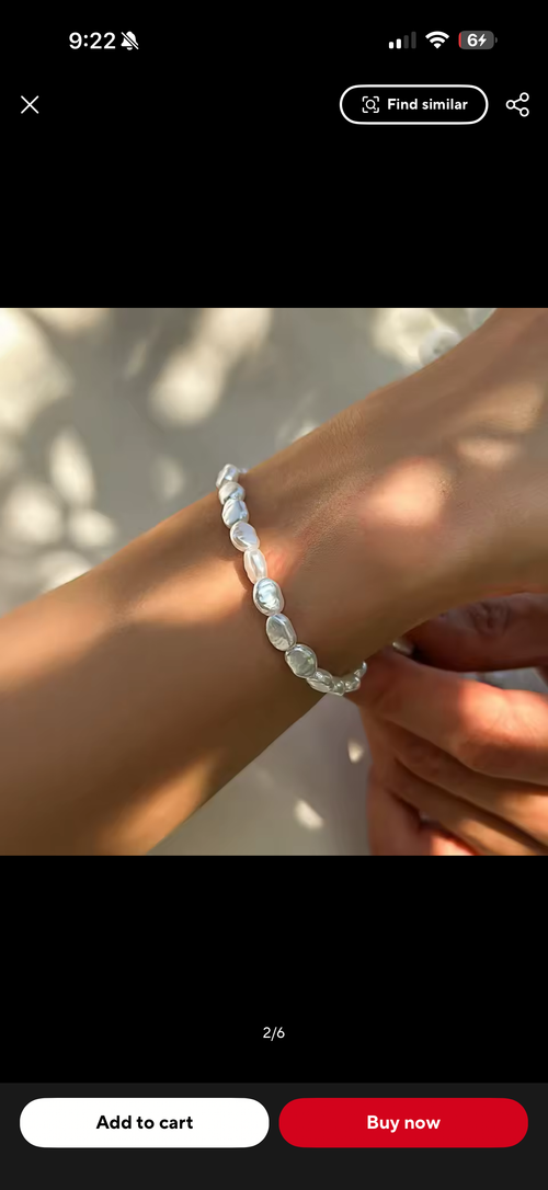 BAROQUE PEARL BRACELET (SILVER)